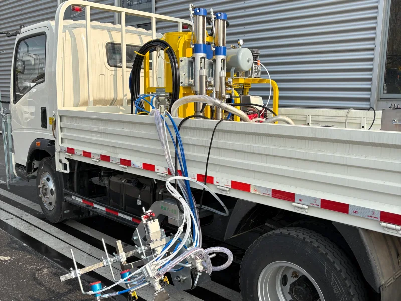 Preparation of Vehicle-Mounted Cold Spray Line Marking Machi